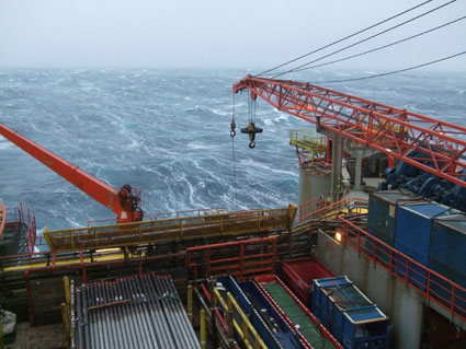 Offshore Rig in a Storm